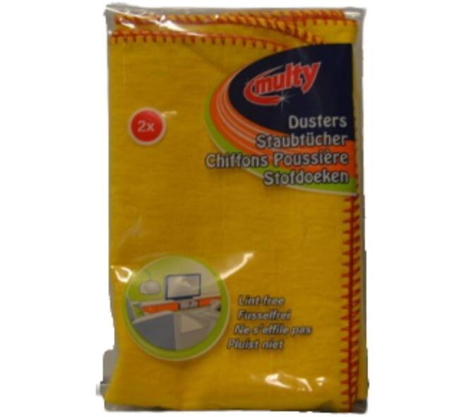Multy Stofdoeken Geel 40x40 cm 2 st