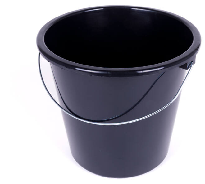 Huishoudemmer Zwart Rond 5 L