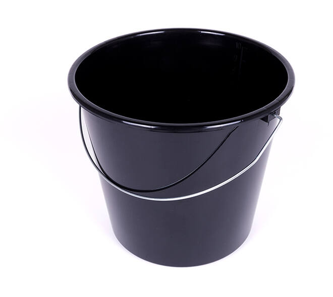 Huishoudemmer Zwart Rond 10 L