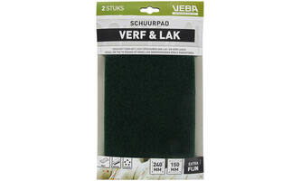 VEBA Schuurpad Verf & Lak Fijn (Groen) 150x240 mm 2 st