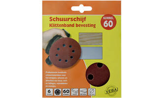 VEBA Schuurschijf Klittenband 125 mm 10 st P60