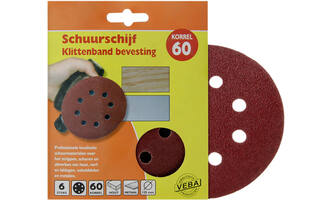 VEBA Schuurschijf Klittenband 125 mm 10 st P60