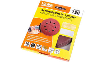 VEBA Schuurschijf Klittenband 125 mm 10 st P120
