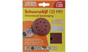 VEBA Schuurschijf Klittenband 125 mm 10 st P120