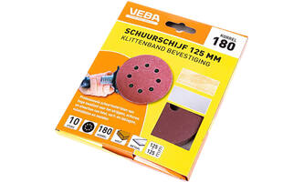 VEBA Schuurschijf Klittenband 125 mm 10 st P180