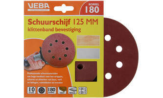 VEBA Schuurschijf Klittenband 125 mm 10 st P180