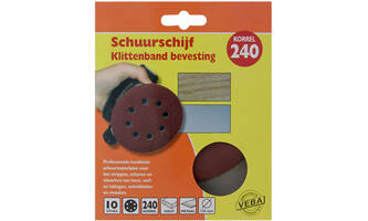 VEBA Schuurschijf Klittenband 125 mm 10 st P240