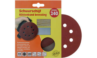 VEBA Schuurschijf Klittenband 125 mm 10 st P240