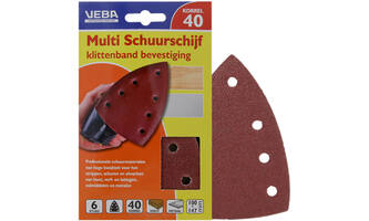 VEBA Multi Schuurschijf Met Klittenband 110x147 mm 7 Gaten 10 st P40