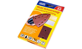 VEBA Multi Schuurschijf Met Klittenband 110x147 mm 7 Gaten 10 st P60