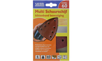 VEBA Multi Schuurschijf Met Klittenband 110x147 mm 7 Gaten 10 st P60