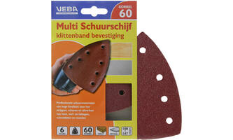VEBA Multi Schuurschijf Met Klittenband 110x147 mm 7 Gaten 10 st P60