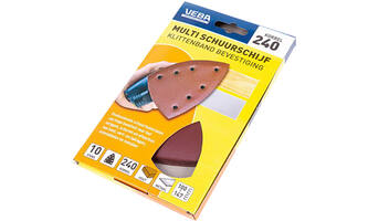 VEBA Multi Schuurschijf Met Klittenband 110x147 mm 7 Gaten 10 st P240