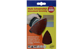 VEBA Multi Schuurschijf Met Klittenband 110x147 mm 7 Gaten 10 st P400