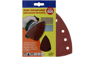 VEBA Multi Schuurschijf Met Klittenband 110x147 mm 7 Gaten 10 st P400