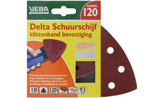 VEBA Klittenband Schuurpapier Delta 96 mm 10 st P120