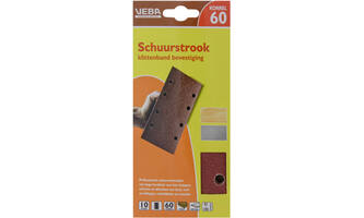VEBA Schuurstrook Klittenband 93x185 mm 8 Gaten 6 st P60