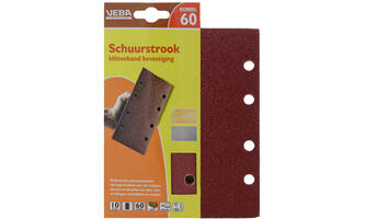 VEBA Schuurstrook Klittenband 93x185 mm 8 Gaten 6 st P60