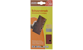 VEBA Schuurstrook Klittenband 93x185 mm 8 Gaten 6 st P120