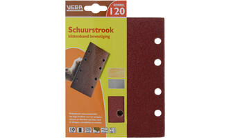 VEBA Schuurstrook Klittenband 93x185 mm 8 Gaten 6 st P120