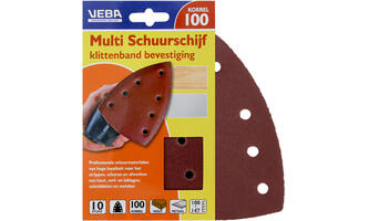 VEBA Multi Schuurschijf Met Klittenband 110x147 mm 7 Gaten 10 st P100