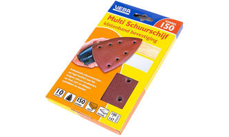 VEBA Multi Schuurschijf Met Klittenband 110x147 mm 7 Gaten 10 st P150
