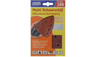 VEBA Multi Schuurschijf Met Klittenband 110x147 mm 7 Gaten 10 st P280