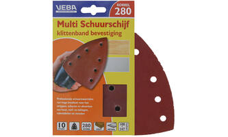 VEBA Multi Schuurschijf Met Klittenband 110x147 mm 7 Gaten 10 st P280