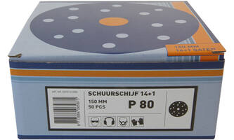 VEBA Schuurschijf Klittenband 150 mm 14+1 Gaten 50 st P80