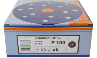 VEBA Schuurschijf Klittenband 150 mm 14+1 Gaten 50 st P100