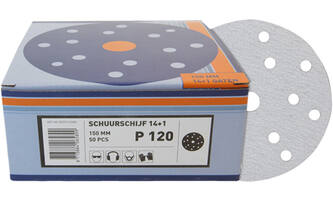 VEBA Schuurschijf Klittenband 150 mm 14+1 Gaten 50 st P120