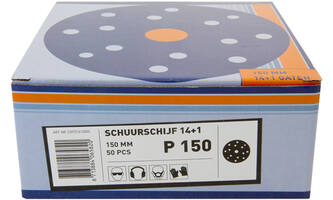 VEBA Schuurschijf Klittenband 150 mm 14+1 Gaten 50 st P150