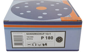 VEBA Schuurschijf Klittenband 150 mm 14+1 Gaten 50 st P180