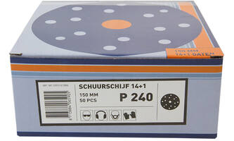 VEBA Schuurschijf Klittenband 150 mm 14+1 Gaten 50 st P240