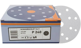 VEBA Schuurschijf Klittenband 150 mm 14+1 Gaten 50 st P240
