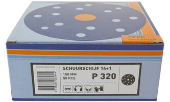 VEBA Schuurschijf Klittenband 150 mm 14+1 Gaten 50 st P320