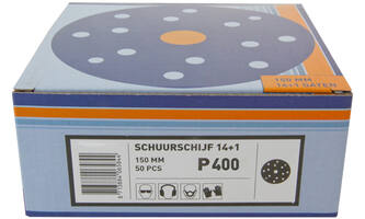 VEBA Schuurschijf Klittenband 150 mm 14+1 Gaten 50 st P400