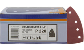 VEBA Multi Schuurschijf Klittenband 100x147 mm 7 Gaten 50 st P220