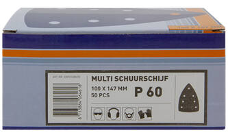 VEBA Multi Schuurschijf Klittenband 100x147 mm 7 Gaten 50 st P60