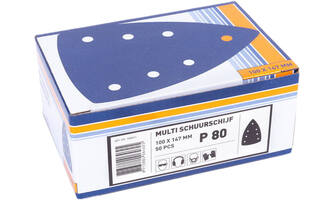 VEBA Multi Schuurschijf Klittenband 100x147 mm 7 Gaten 50 st P80