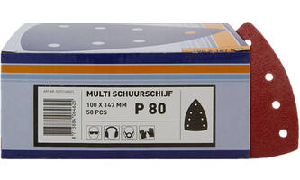 VEBA Multi Schuurschijf Klittenband 100x147 mm 7 Gaten 50 st P80