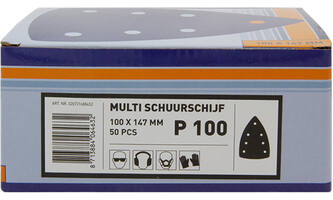 VEBA Multi Schuurschijf Klittenband 100x147 mm 7 Gaten 50 st P100