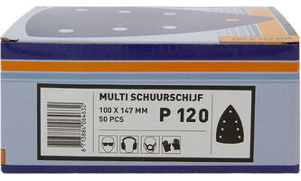 VEBA Multi Schuurschijf Klittenband 100x147 mm 7 Gaten 50 st P120