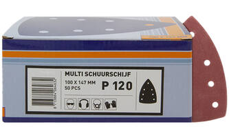 VEBA Multi Schuurschijf Klittenband 100x147 mm 7 Gaten 50 st P120