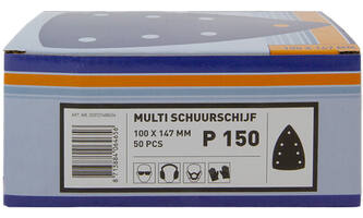 VEBA Multi Schuurschijf Klittenband 100x147 mm 7 Gaten 50 st P150