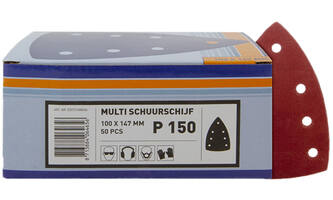 VEBA Multi Schuurschijf Klittenband 100x147 mm 7 Gaten 50 st P150
