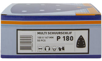 VEBA Multi Schuurschijf Klittenband 100x147 mm 7 Gaten 50 st P180