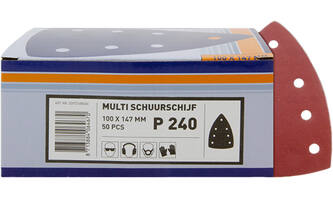 VEBA Multi Schuurschijf Klittenband 100x147 mm 7 Gaten 50 st P240