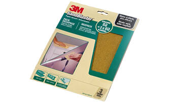3M Sandblaster Schuurvellen groen (Gelakte Ondergonden) 23x28cm 3 Vellen P60/P80 (60376)