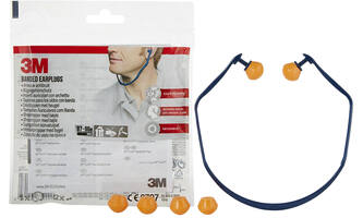 3M Oordoppen met beugel 1310 + 2 paar vervangende dopjes, SNR-waarde 24 - 25 dB, Oranje, 1OB+2Paar